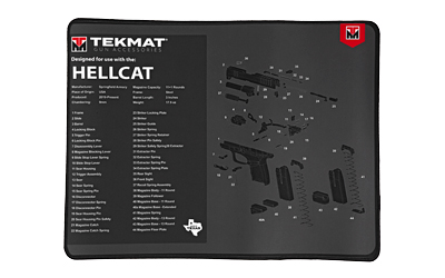 TekMat Ultra Mat, Springfield Hellcat, Cleaning Mat, Thermoplastic Surface Protects Gun From Scratching, 1/4" Thick, 15"X20", Tube Packaging, Black TEK-R20-HELLCAT