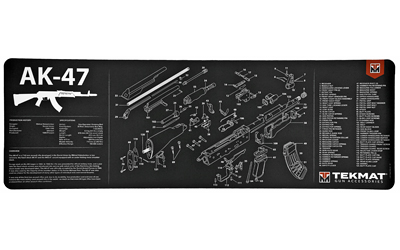TekMat AK-47 Rifle Mat, 12"x36", Black, Includes Small Microfiber TekTowel, Packed In Tube TEK-R36-AK47
