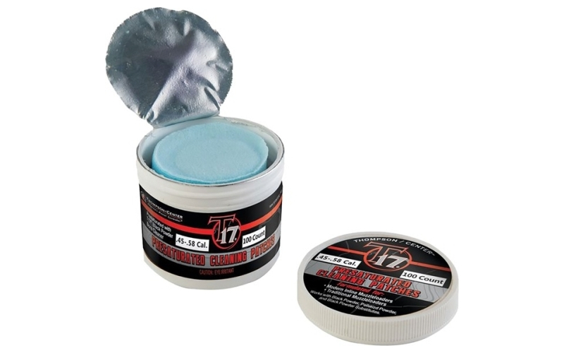 Thompson Center T17 pre-saturated cleaning patches 100/jar