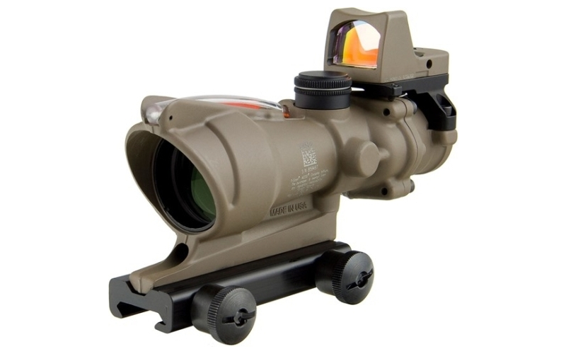 Trijicon Acog 223 bdc 4x32mm fxd red chevron fde w/ta51 & rmr type 2