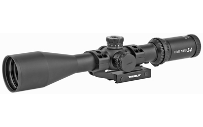 TRUGLO EMINUS Rifle Scope, 6-24X50, Muti-Coated Lenses, Illuminated TacPlex Reticle, Side Focus Dial, Matte Black, 30mm, 1 Piece Base, 3" Sunshade, and CR2032 Battery Included TG-TG8562TLR