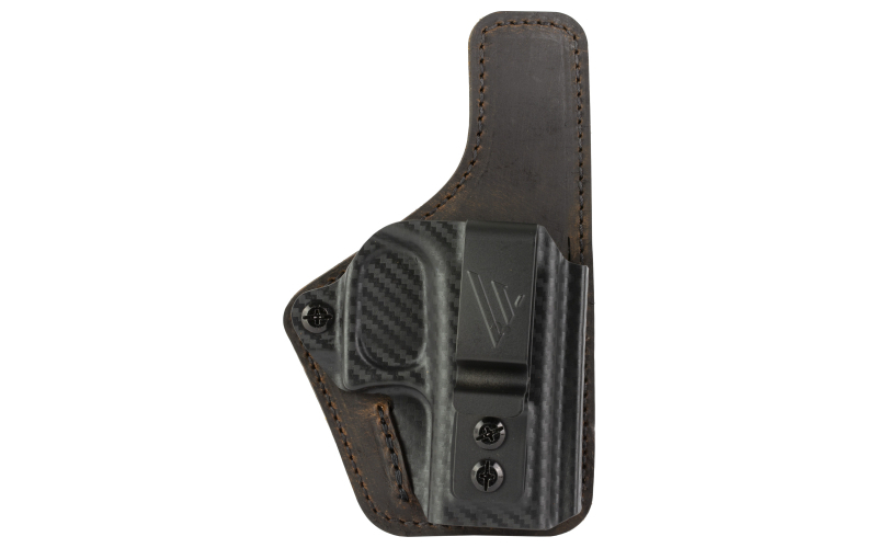 Versacarry Compound Custom Holster, Inside Waistband Holster, Right Hand, Fits Glock 43/43X, Distressed Leather and Polymer, Brown 1CC26-21G43