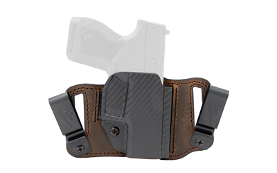 Versacarry Insurgent Deluxe, Inside/Outside Waistband Holster, Right Hand, Fits Springfield Hellcat Pro, Distressed Leather and Polymer, Brown INS201HCTP
