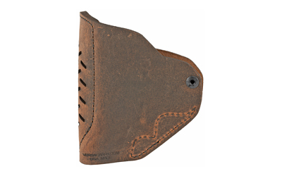 Versacarry Revolver Inside Waistband Holster, Fits S&W J-Frame and Ruger LCR, Black and Distressed Brown Color, Water Buffalo Leather, w/ Tension Adjustment, Right Hand REV211