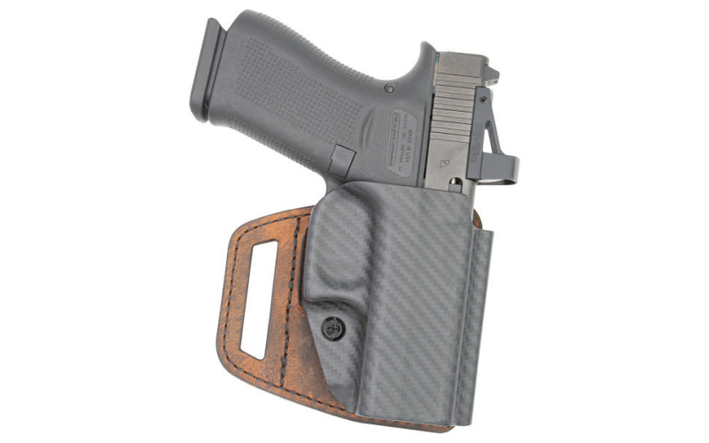 V-slide holster - owb - polymer / brown hybrid - size springfield hellcat