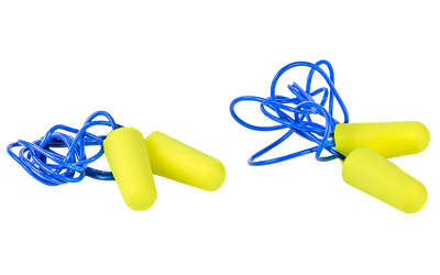 Walker's Ear Plug, Rubber Corded, Yellow or Blue, Includes Case, 2 Pairs GWP-EPCORD-YL