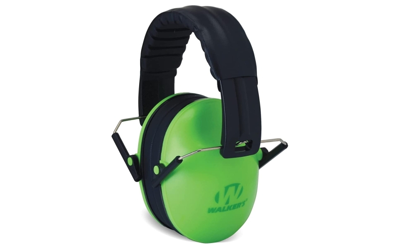Walker's Passive, Ultra Compact Hearing Protection, Earmuff, Lime Green GWP-FKDM-LG