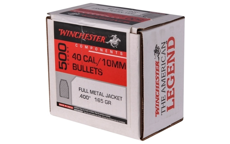 Winchester Ammunition 40 caliber (0.400'') 165gr truncated cone 500/box