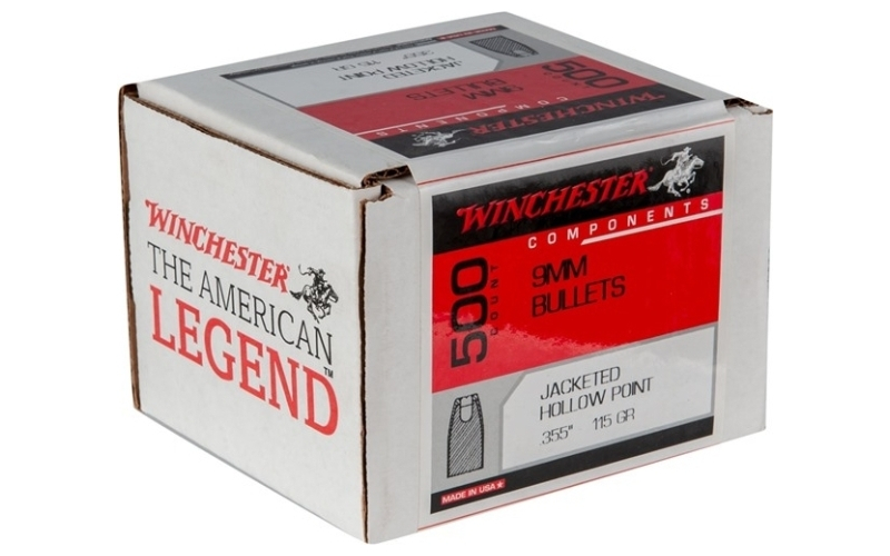 Winchester Ammunition 9mm (0.355'') 115gr jhp notched 500/box