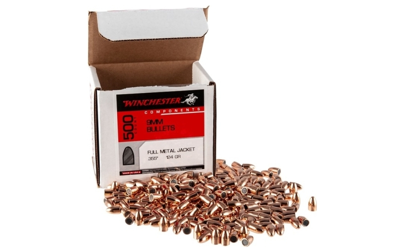 Winchester Ammunition 9mm (0.355'') 124gr fmj flat base 500/box