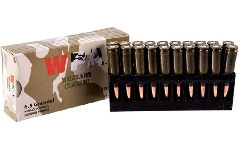 Wolf 6.5mm grendel 100gr full metal jacket 20/box